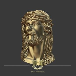 Pingente Face de Cristo 30 Gramas em Ouro 18k 750 - Imagem 2