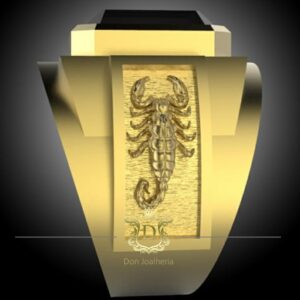Anel Ônix Escorpião / Dragão 25 Gramas em Ouro 18k 750 - Imagem 5