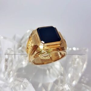 Anel Ônix Escorpião / Dragão 25 Gramas em Ouro 18k 750 - Imagem 1