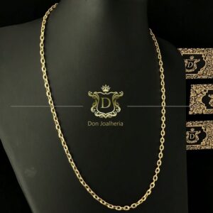 Corrente Cadeado 15 gramas em Ouro 18k 750 - Imagem 2