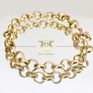 Pulseira Elo Português 8 Gramas em Ouro 18k 750 - Imagem 1