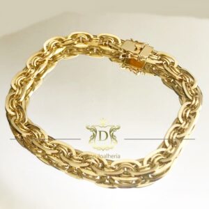 Pulseira Elo Imperador 30 Gramas Maciça em Ouro 18k 750 - Imagem 1