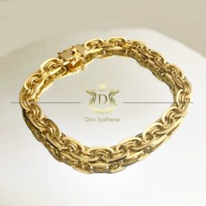 Pulseira Elo Imperador 30 Gramas Maciça em Ouro 18k 750 - Imagem 2