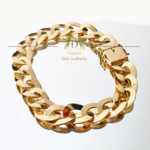 Pulseira Grumet Laminada 30 Gramas em Ouro 18k 750 - Imagem 1
