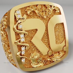Anel Arabescos Face Personalizada 30 Gramas em Ouro 18k 750 - Imagem 10