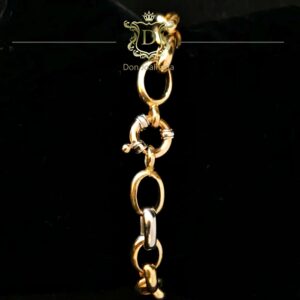 Pulseira Elos Com Berloque 25 Gramas em Ouro 18k 750 - Imagem 4