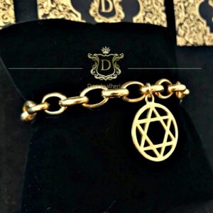 Pulseira Elos Com Berloque 25 Gramas em Ouro 18k 750