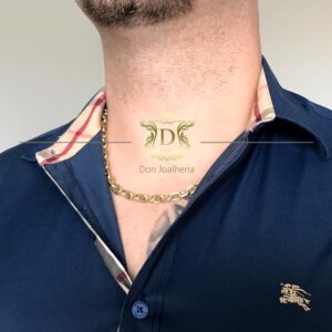 Corrente Cadeado 100 Gramas Maciça Ouro 18k 750 - Imagem 9