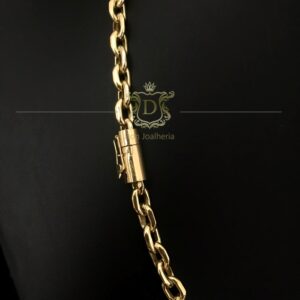 Corrente Cadeado 40 Gramas Oca Ouro 18k 750 - Imagem 2