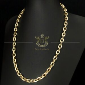 Corrente Cadeado 40 Gramas Oca Ouro 18k 750 - Imagem 6