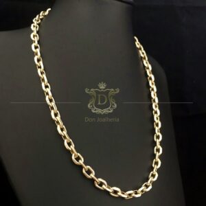 Corrente Cadeado 40 Gramas Oca Ouro 18k 750 - Imagem 7