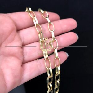 Corrente Baguete 30 Gramas Maciça Ouro 18k 750 - Imagem 3