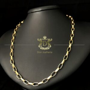 Corrente Baguete 30 Gramas Maciça Ouro 18k 750 - Imagem 1