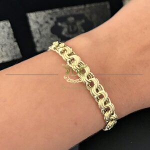 Pulseira Elo Friso 15 gramas em Ouro 18k 750
