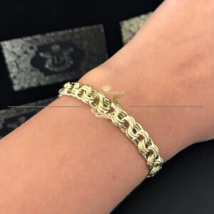 Pulseira Elo Friso 15 gramas em Ouro 18k 750 - Imagem 5