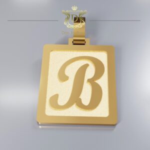 Pingente Placa Letra 6 Gramas Ouro 18k 750 - Imagem 4