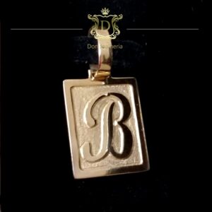 Pingente Placa Letra 6 Gramas Ouro 18k 750 - Imagem 1
