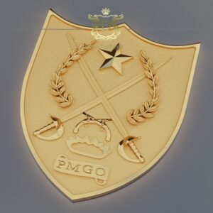 Pingente Brasão Personalizado C/ Oração 20 Gramas em Ouro 18k 750 - Imagem 6