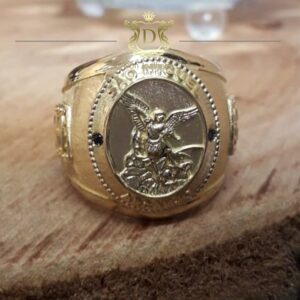 Anel São Miguel Arcanjo 25 Gramas em Ouro 18k 750 - Imagem 2