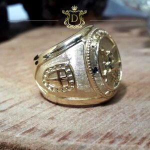 Anel São Miguel Arcanjo 25 Gramas em Ouro 18k 750 - Imagem 8