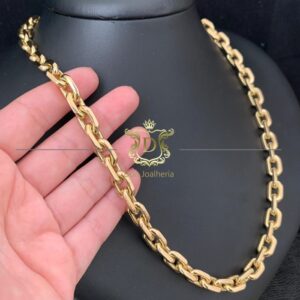 Corrente Cadeado 200 Gramas Maciça Ouro 18k 750 - Imagem 3