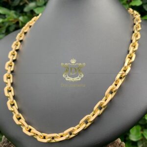 Corrente Cadeado 200 Gramas Maciça Ouro 18k 750