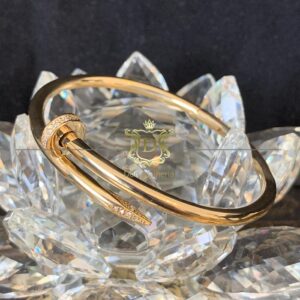 Bracelete Prego 35 Gramas com Diamantes em Ouro 18k 750 - Imagem 1
