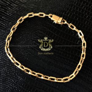 Pulseira Cadeado Maciça 15 Gramas em Ouro 18k 750 - Imagem 3