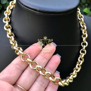 Corrente Elo Português 35 Gramas em Ouro 18k 750 - Imagem 3