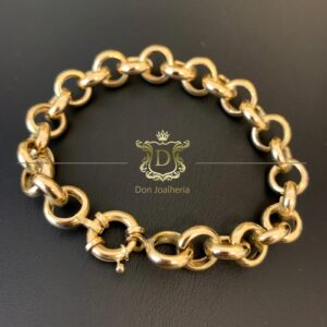 Pulseira Elo Português 10 Gramas em Ouro 18k 750
