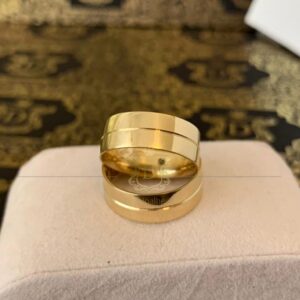 Par de Alianças 15 Gramas com Diamante 0,5CT em Ouro 18k 750 - Imagem 12