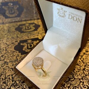 Anel Redondo Pavê 3 Gramas 37 Diamantes em Ouro 18k 750 - Imagem 6