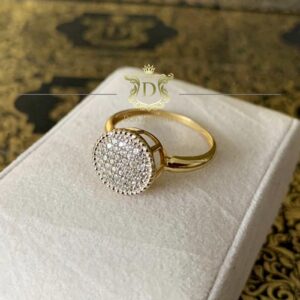 Anel Redondo Pavê 3 Gramas 37 Diamantes em Ouro 18k 750