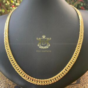 Corrente Grumet Duplo 30 Gramas Oca em Ouro 18k 750 - Imagem 4