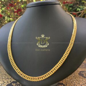 Corrente Grumet Duplo 30 Gramas Oca em Ouro 18k 750