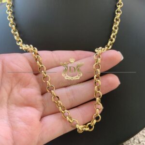 Corrente Elo Português 15 Gramas em Ouro 18k 750 - Imagem 7