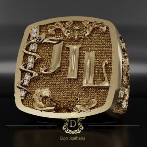Anel Arabescos Face Personalizada 30 Gramas em Ouro 18k 750 - Imagem 9