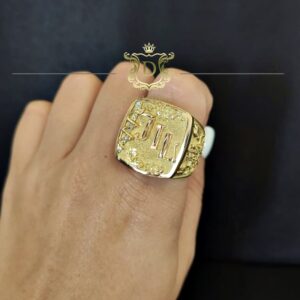 Anel Arabescos Face Personalizada 30 Gramas em Ouro 18k 750 - Imagem 8