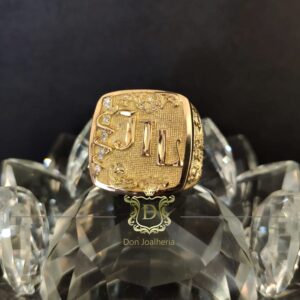 Anel Arabescos Face Personalizada 30 Gramas em Ouro 18k 750 - Imagem 7
