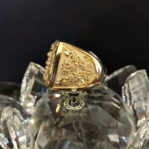 Anel Arabescos Face Personalizada 30 Gramas em Ouro 18k 750 - Imagem 6