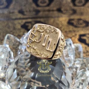Anel Arabescos Face Personalizada 30 Gramas em Ouro 18k 750 - Imagem 1