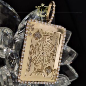 Pingente Rei de Espadas 40g e 2,57 CT de Diamantes em Ouro 18k 750 - Imagem 2