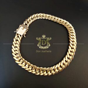 Pulseira Grumet Duplo 40 gramas Maciça em Ouro 18k 750 - Imagem 4