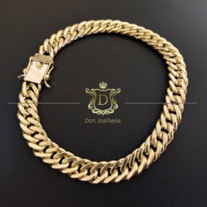Pulseira Grumet Duplo 40 gramas Maciça em Ouro 18k 750 - Imagem 5