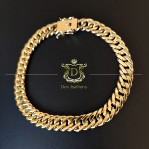 Pulseira Grumet Duplo 40 gramas Maciça em Ouro 18k 750 - Imagem 6