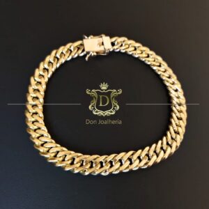 Pulseira Grumet Duplo 40 gramas Maciça em Ouro 18k 750