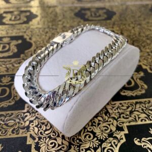 Pulseira Grumet Duplo 40 gramas Maciça Ouro Branco 18k 750 - Imagem 6