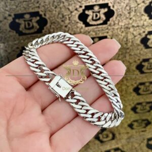 Pulseira Grumet Duplo 40 gramas Maciça Ouro Branco 18k 750 - Imagem 4