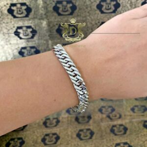Pulseira Grumet Duplo 40 gramas Maciça Ouro Branco 18k 750 - Imagem 8