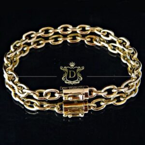 Pulseira Cadeado 15 Gramas Maciça em Ouro 18k 750 - Imagem 2